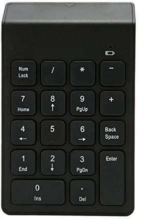 Qcwwy Mini 2.4g Wireles Numeric Keypad Chocolate Keys Pod y Leer 18 Pad Pad para los usuarios