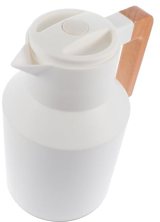 WEKADRIN Bollitore Termico Bianco con Vetro Isolante Bottiglia d per Tè e Bevande Calde Leggero Condensa per Uso
