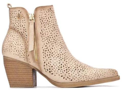 XTI - Botas Camperas Mujer Beige - Calzado Cómodo y Versátil - Moda casual - Modelo 14503702 (Talla 38)