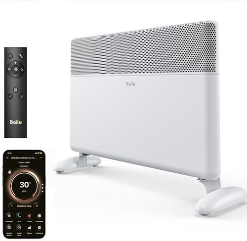 Ballu 2000W WLAN Elektroheizung Konvektor Heizung Wandmontage & Standgerät | 0 dB Lüfterlos, Personalisierte Heizpläne, Smart Thermostat, Energiesparender Elektroheizkörper, App, Alexa & Fernbedienung
