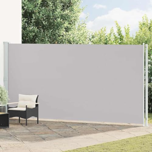 Generico Tenda da Sole Laterale Retrattile per Patio 200x600 cm Grigia,Ombrelloni e Parasole