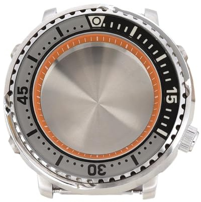 1st 10ATM Diver 43mm klockfodral Vattentät safirkristall for NH35 NH36 NH34/38 rörelsefodral C3 glasram(Silvery Case 17)