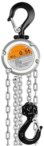 Lightweight Manual Chain Hoist, 500KG Capaci, Hand-Operated Lifting Tool for Construct, Gas, Warehouses, and Automotive Machinery