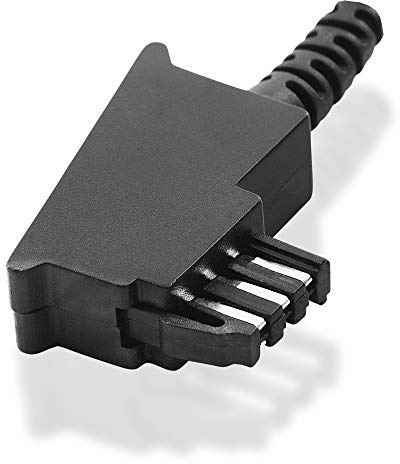 Universal TAE-F Telefon Stecker Lötversion, Schwarz