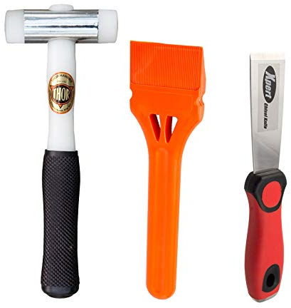 JCP Window Glazing Tool Kit Bundle with Thor 710 Nylon Hammer, JCP Glazing Paddle and Xpert Chisel (3 Items)