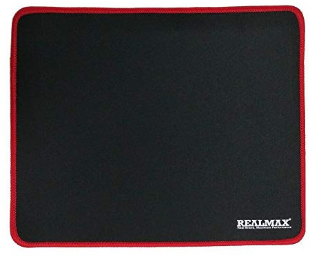 REALMAX® Tapis de Souris (270 x 220 x 3 mm) pour Souris optiques Laser, Ordinateur, Ordinateur Portable, Ordinateur de Bureau, épais, résistant à l'eau, avec Base en Caoutchouc antidérapant, Bords en