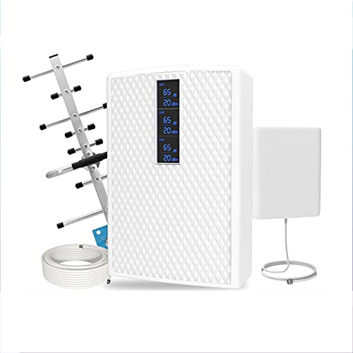 GUOZ Amplificatore del segnale del segnale TRI-Band 2G 3G 4G Amplificatore del segnale cellulare CDMA 850 PCS 1900 AWS 1700/2100 Repeater di rete mobile Amplificatore 4G