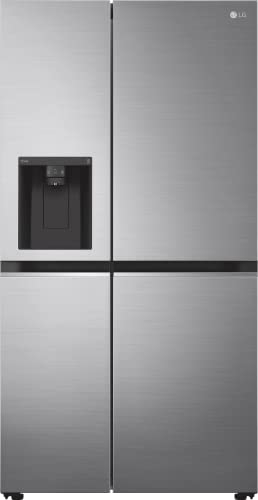 NatureFRESH™ GSLA81PZLF Wifi Connected Non-Plumbed Total No Frost American Fridge Freezer - Steel - F Rated