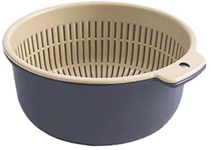 Cyrank Scolapasta da Cucina Scolapasta da Cucina in plastica Cestello scolaverdure Cestello per Lavare Le Verdure Scolapasta per Frutta e Verdura Cesto per Lavare Il Riso(Verde#24cm)