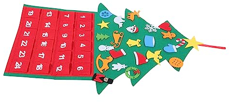 NOLITOY DIY Filz Weihnachtsbaum Handgemachter Hängender Anhänger Filz-bastelschmuck Wandbehang Für Weihnachten Farbige Baumdekoration