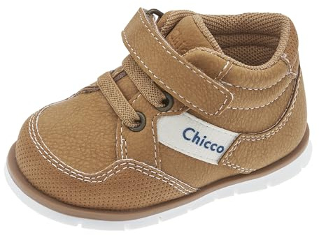 Chicco, Sneaker Con cierre de gancho y bucle e lacci elastici, Bambino e ragazzo, Ocra (1), 21, Designed in Italy
