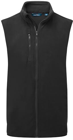 Portwest F417 Eco Fleece Gilet Chin Guard | Recycled Polyester, Anti-Pill Polar Fleece, Three Pockets, Zipped Chest, Chin Guard, Lightweight