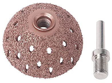 JTQYFI Escofina/Vaso con Adaptador de Mandril Raspador de Bolas de Rueda Herramienta Profesional de Reparación de Neumáticos Accesorios Papel de Lija 80