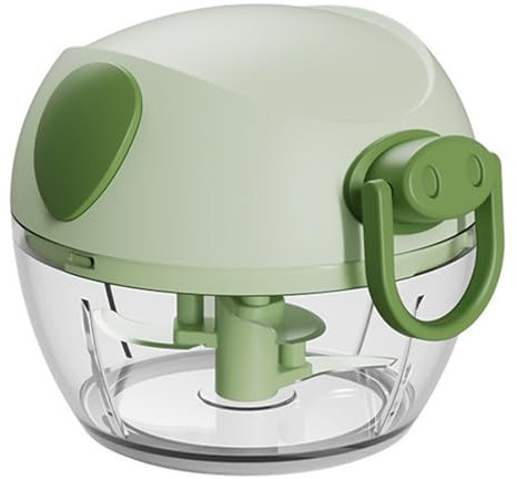 Xkzhrr Cortador de cebolla, cortador de verduras de 170 ml, picadora de cebollas, multipicadora manual, portátil (verde + transparente)