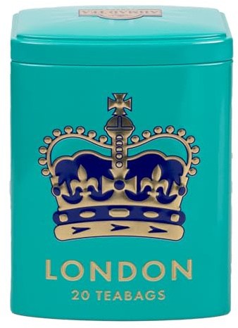 Ahmad Tea London Tea Caddies | Colourful London Caddy | English Tea No.1 | London Souvenir Tea Gift | 20 Teabags