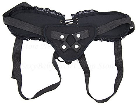 BONDAGERIE® Cinta cintura strapòn per dildo indossabile, uomo donna anàle ricamato in pizzo e con cinghie