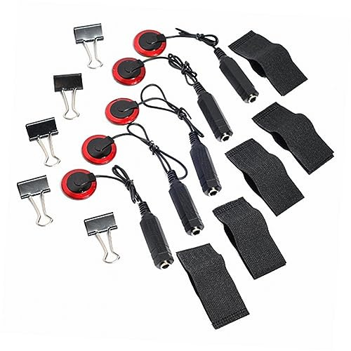 BESTonZON 5stücke Tonabnehmer Für Gitarre Violine Bratsche Violoncello Banjo Piezo-mikrofon - Klinkenstecker Kabel Selbstklebend Schraubklemme