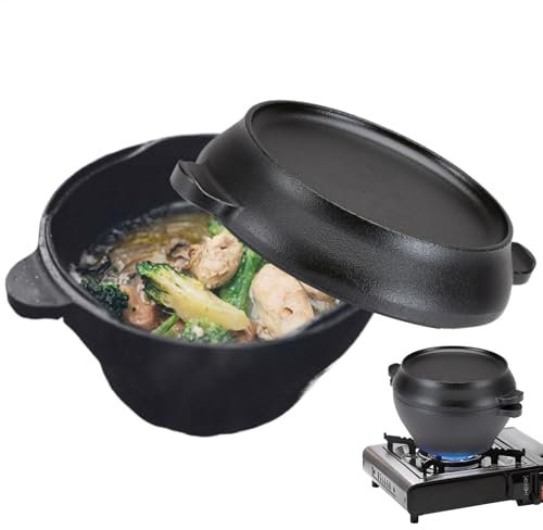 Pentola da portata per forno olandese, Pentole pesanti, Pentola rotonda per forno, Pentola olandese in ghisa, Pentola da forno per pane, Forno olandese a doppia maniglia, Utensili da cucina robusti,