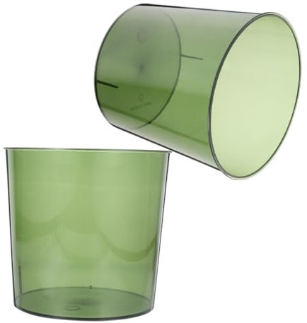 OSOLADY 2 Pezzi Secchio per Fiori in Pet, Verde, Anticaduta, Contenitore Moderno per Composizioni e Conservazione, per Casa e Centrotavola
