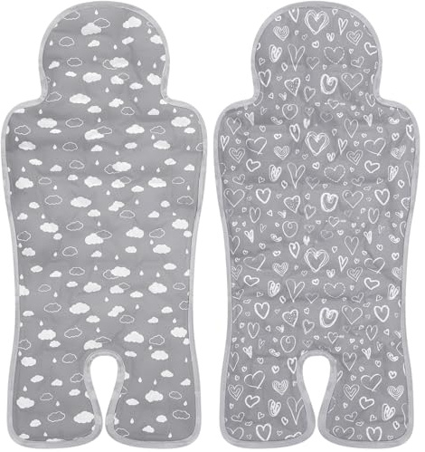 Pinkunn 2 Pcs Gel Car Seat Cooling Pad for Baby Summer Breathable Ice Cushion Multifunctional Ice Stroller Cooler Mat for Stroller Baby Dining Chair Child Safety Seat(Assorted Color,Heart, Cloud)