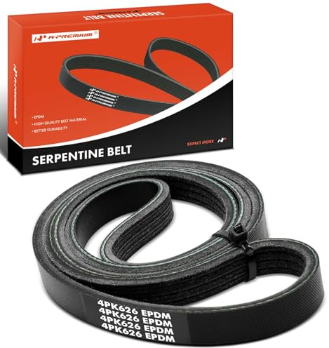 A-Premium 46.5 Inch Engine Serpentine Drive Belt Compatible with Toyota Yaris 2006-2012, Echo 2000-2005, 1.5L