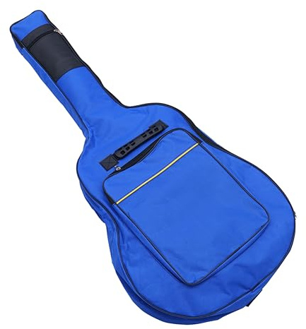 Vaguelly Akustikgitarre Tasche Wasserdichter Oxford Rucksack Mit Doppelgurt Atmungsaktives Design Für Musiker Und Gitarristen Blau
