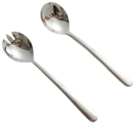 Tenedor Cuchara Ensalada Cuchara y Tenedor de una Pieza de Acero Inoxidable 304, Tenedor Creativo for ensaladas domésticas, Cuchara for arroz seco, Tenedor for Pasta Espesado