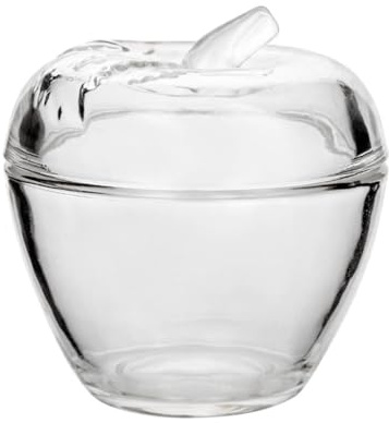 MAGICLULU 1stück Apfel Glasbehälter Mit Deckel Transparentes Aufbewahrungsglas Für Süßigkeiten Kaffee Tee Und Trockenfrüchte Umweltfreundliches Design Für Küchenorganisation