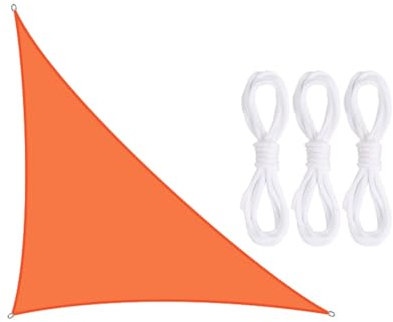 SLDAGe Vela Ombreggiante Impermeabile, Tenda da Sole Triangolo, Tenda a Vela Parasole e Protezione Raggi UV, Tenda Vela per Esterno Terrazza Giardino Balcone,Orange Red,3x3x4.3m