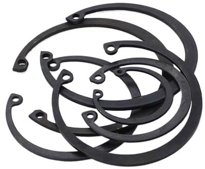 Rondella elastica in acciaio al carbonio Mn65 DIN472 tipo C con fermo a scatto for anello elastico interno dell'albero da 55, 60 e 62 mm(M55)