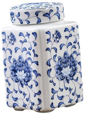 Gatuida Tarro De Cerámica Para Té Bote Sellado De Almacenamiento Diseño Vintage