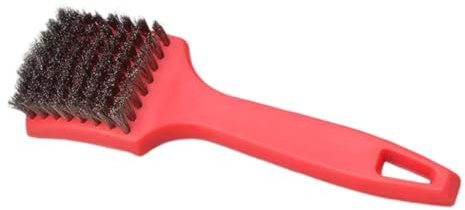 OUNONA Brosse Métallique Verticale en Acier avec Poignée Plastique pour Nettoyage de Pneus et Tapis, Outil pour Décapage et Entretien Automobile