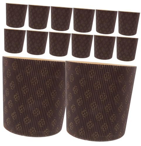 Hohopeti 25 Piezas Panettone Papel Cupcake Moldes Antigrasa para Hornear Pasteles Muffins Fiesta Reutilizables para Almacenamiento y Decoración