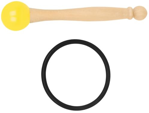DECORNIJIA Kristallklangschalen Schlägel mit Gummi O Ring Leichter Holzgriff Professioneller Klangschalen Schlegel für Meditation Yoga Anfänger und Erwachsene Tragbar und Langlebig