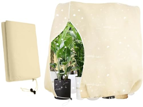 Protections Hivernales pour Plantes,Protections Hivernales pour Plantes en Pot,Voile d'Hivernage pour Plantes Extérieur,Voile Hivernage Plante Exterieur,Housses de Protection Contre Le Gel,2*2.4m