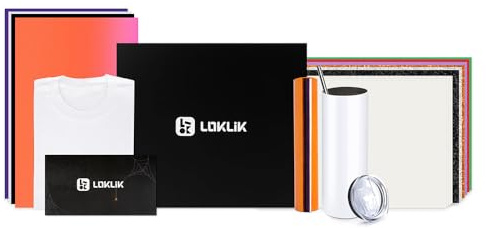 LOKLIK Boîte d'Halloween Édition Limitée - Kit de Bricolage Effrayant avec Vinyle Phosphorescent, T-Shirt, Gobelet Sublimable et Plus pour Projets d'Halloween