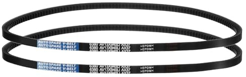 HiPicco AX37 Belt, Raw Edge Cogged Industrial Rubber EPDM V-Belt 1/2(13mm) Width x 37(940mm) Inside Circumference x 5/16(8mm) Height, Pack of 2