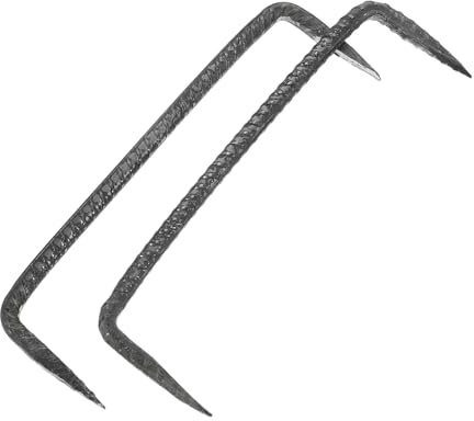 Yardwe 2 pièces Clous de Fixation Acier Double Pointe pour Menuiserie Construction Polyvalent