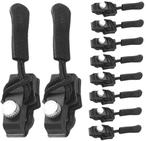 Kit de Reparación de Cremalleras, 10 Piezas Correderas de Repuesto, Chaquetas y Pantalones, Fácil Instalación sin Herramientas