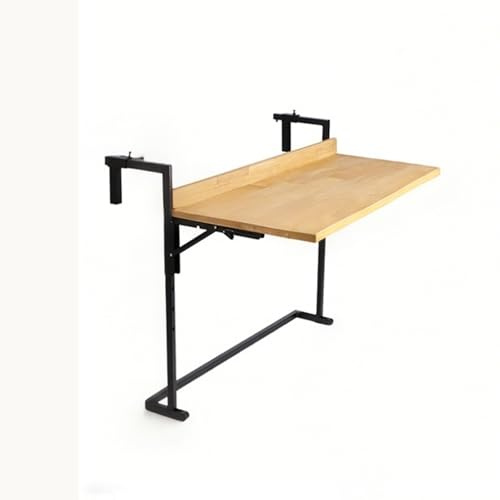 Mesa Colgante para balcón, Mesa Auxiliar Plegable de Aluminio y Metal para Exteriores, Mesa Colgante Ajustable para terraza, Mesa pequeña Plegable de Pared Que Ahorra Espacio, Mesa de Bar pa