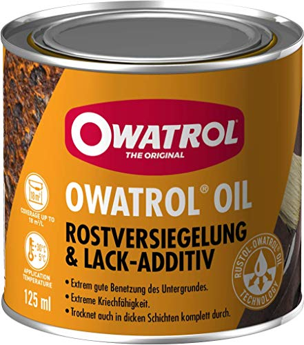 OWATROL® Rostschutz Öl 0,125 - Für Metalle, Kunststoff, Glas, Holz, Farben & Lacke - Rostumwandler mit Grundierung Auto - Rostschutzgrundierung - Rostumwandler Kfz - Rust Converter - Grundierung Metall