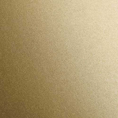 Clairefontaine 97980C Packung (mit 25 Bögen Zeichenpapier Maya, DIN A1, 59,4 x 84 cm, 270g, glatt, ideal für Trockentechnik und Einrahmen) gold
