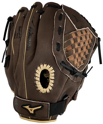 Mizuno GPP1100Y3 Prospect Series PowerClose Baseballhandschuhe, 27,9 cm, Linke Hand, braunes Tartan-Flex-Netz