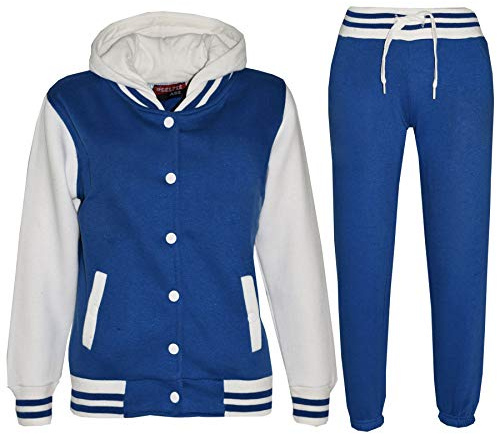 A2Z För Kids Träningsdräkt Flickor Pojkar Baseboll Enfärgad Topp Byxor - T.S B.B Plain Royal 7-8