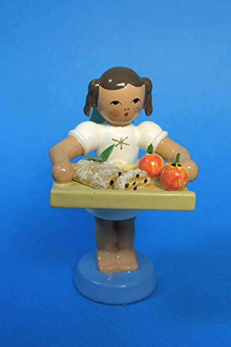 Rudolphs Schatzkiste Tischdekoration Engel mit Apfelstrudel Höhe= 6cm NEU Seiffen Erzgebirge Holzfigur Weihnachten Fensterschmuck Spielzeug Deko Weihnachtsfigur Figuren