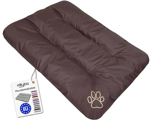millybo ECO Hundematratze, Hundebett für Kleine, Mittlere, Große Hunde - wetterfestes Hundekissen, kuscheliges Schaum Tierbett, Outdoor & Robustes Hundematte - 115x80x12 cm Braun