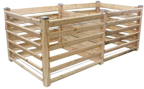 Gartenwelt Riegelsberger Composteur moderne en bois de mélèze massif env. 120 x 233 cm Hauteur 80 cm