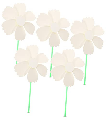 VICASKY Molino de viento de pintura DIY sin terminar, molinillos de viento para pintar molinillos de viento para pintar el césped, regalos de fiesta, bricolaje, molinillos de viento blancos