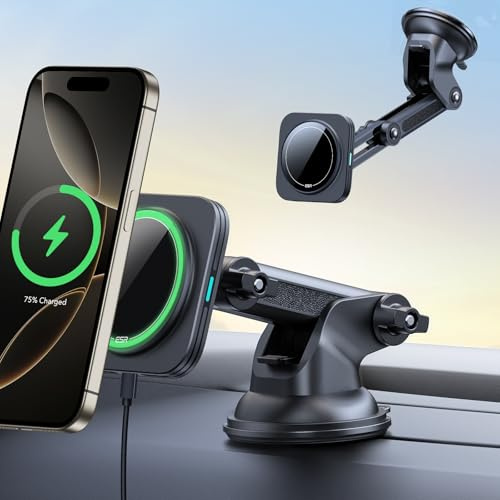 ESR 15W Magsafe Autohalterung mit Ladefunktion, Handyhalterung Auto