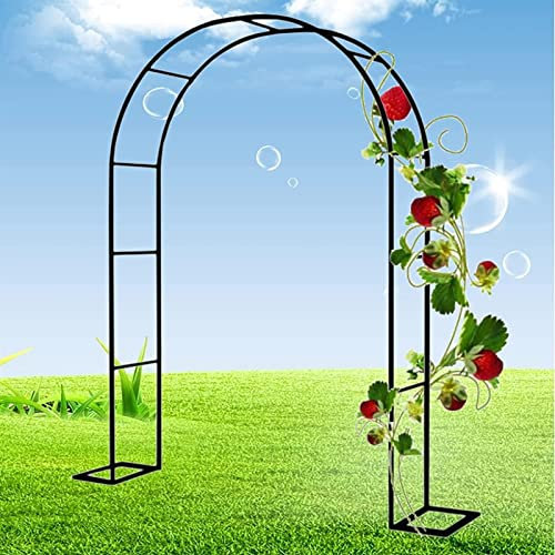 XUJIAY Arche Jardin Aluminium Largeur, Arche À Rosiers Métal, Filet À Plantes Grimpantes, Filet de Treillis, pour Récolte de Concombres, Légume, Vignes, Plantes Grimpantes,180x220x40CM